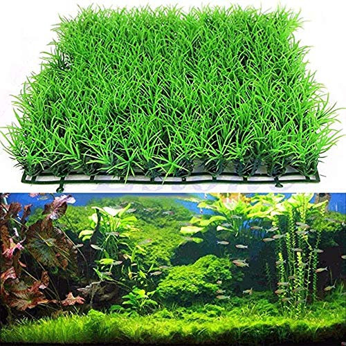 ANNIUP Eau en Plastique Herbe Artificielle Eau Aquatique Herbe Verte Plante pelouse Aquarium réservoir de Poissons Paysage Simulation de l'herbe d'eau en Plastique