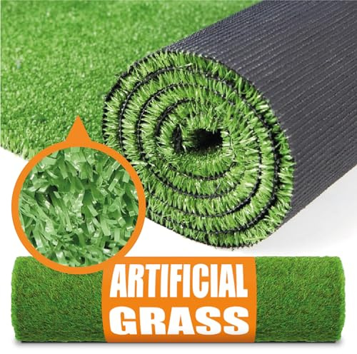 Bishop Artificial Grass, Natural Look Astro Turf, 2m Width, 6m Length | Natural And Realistic Looking, Fake Lawn Astro Turf, Indoor/Outdoor Grass Rug, Special Cut Sizes