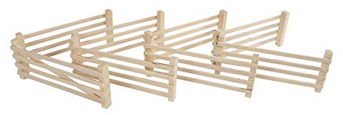 Van Manen Kids Globe Farming 610226 1:24 Scale 8-Piece Wooden Fencing