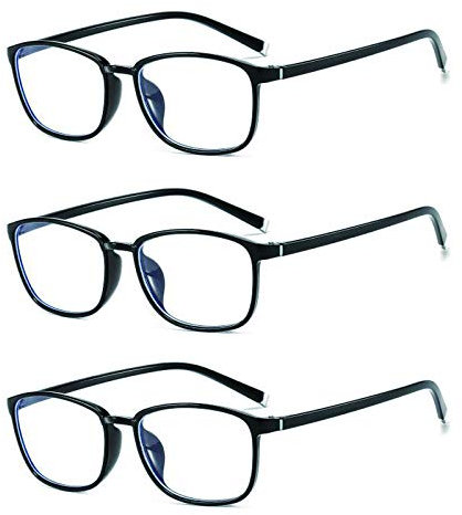 Suertree Lesebrille Blaulicht Blockiert Computerbrille 3PC Sehhilfe Gaming UV Blaues Blockiert Brillen Damen Herren 3.0X