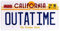 OPO 10 - Nachbildung des metallenen Nummernschilds des Delorean TIME Machine-Autos aus dem Film Back to The Future Outatime (62)