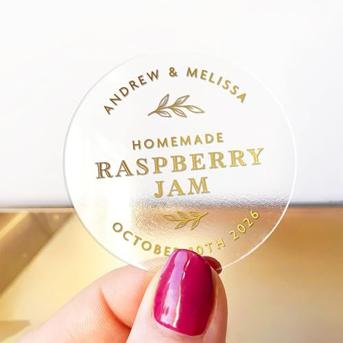 Homemade jam labels, Personalised jar labels stickers, Personalised with your product type, names and date - RW77
