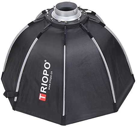 Triopo - Softbox octogonal (90 cm, 35 pulgadas), con soporte Bowens, para estudio estroboscópico, luz intermitente continua, retrato