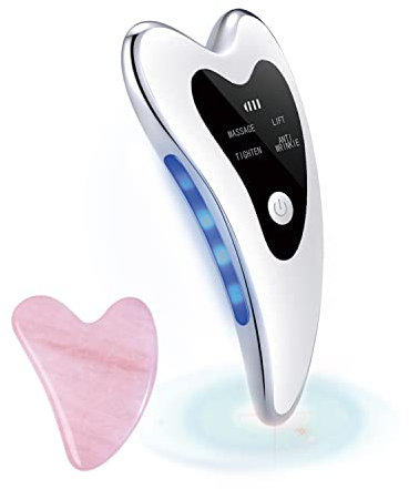 Gesichtsmassagegerät Hautstraffung Lifting Gesichtsmassage Massagegerät, Elektrisch Anti Aging Gerät für Gesichtpflege Körpermassage Tiefenreinigung Anti Falten mit Heat Vibration