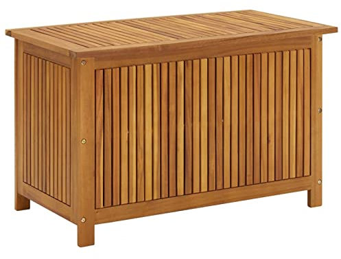 Chenshu Garten-Aufbewahrungsbox, Gartenbox, Auflagenbox Wasserdicht, Box Für Gartenauflagen, wasserdichte Box, Aufbewahrung, 90x50x58 cm Massivholz Akazie
