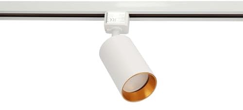 EDO 1-Phasen-Strahler NALGA Tc System SEVA Dreh- und Schwenkbarer Schienen-Strahler LED Spot Deckenstrahler Deckenleuchte Schienensystem Innenbeleuchtung GU10 Weiß Gold