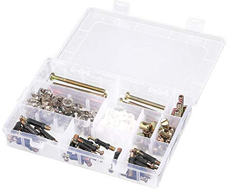 125Pcs High Precision Hex Socket Head Cap Screw Bolts and Barrel Nuts Furniture Connecting Screws Accessories Assortment Kit