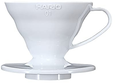 HARIO VDR-01-W V60 01 Transparent Coffee Dripper White Coffee Drip for 1-2 Cups