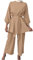 Gebetskleidung für Frauen Abaya Muslim Damen Muslimische Islamische Langarm Top + Lang Hose 2 Teiler Kaftan Khimar Namaz Elbisesi Ramadan Burka Ganzkörper Outfit Khaki XXL