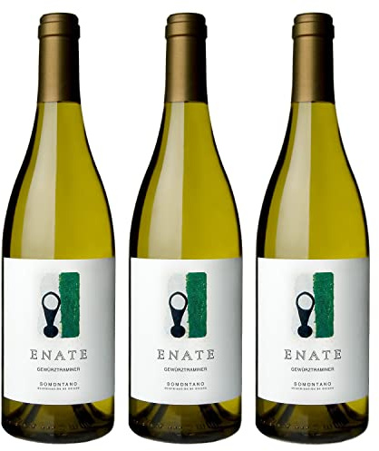 Bodega Enate - Vino Gewürztraminer - Pack de 3 Botellas de 75 cl - Vino Blanco con D.O. Somontano - Elaborado con Variedad Gewürztraminer - Carácter Especiado y Paladar Cremoso