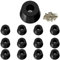 12 PCS Round Rubber Furniture Feet Pads with Screws,Table Leg Pads,Rubber Ends for Chair Legs (12, 32 x 25 x 20mm)