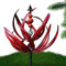 Teksome Windspiel für den Außenbereich, Metall-Windskulpturen mit Pfahl, Windspiel, geformte Windmühle, Kunst für Hof, Garten, Rasen-Dekoration