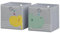 Vicco Faltbox, Regalbox für Kinder, Grau, 30 x 30 cm (Motiv Bär & Nilpferd)