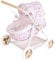 COLORBABY, Chariot de promenade poupée, 40 x 48 x 55,5 cm, poignée rembourrée, plateau accessoires, jouet fille, voiture poupées, poussette poupées, jeu d'imitation, design ergonomique (44998) Rose