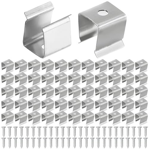 50 Stück Lichtschlauch Clip mit Schrauben, Ersatzkabel Clips, Lichtstreifenclip, LED Lichtschlauch Clip, Edelstahl Halterung, Wandmontage(50 Clips+50 Schraube)