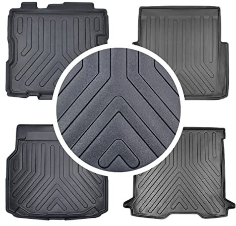 Rizline Passgenau 3D Kofferraumwanne Kompatibel mit Hyundai Kona 2. Gen ab 2023 Benzin Kofferraummatte Schutzmatte Auto Zubehör Antirutschmatte TPE Gummi Dauerhaft Schwarz