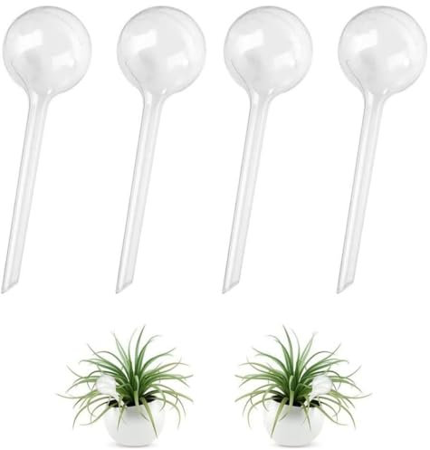 KOMUNJ 4 grandi sfere di irrigazione, piante in vaso, auto-irrigazione, piante in vacanza, contagocce per piante, dispositivo autoirrigante per stanze e piante esterne