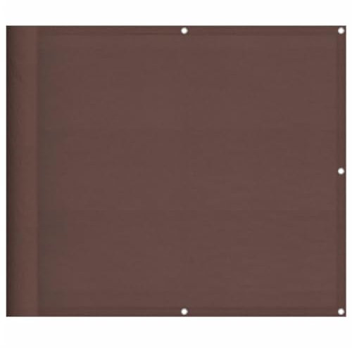 vidaXL Balkon Sichtschutz, Balkonbespannung mit Ösen Seil, Wasserfeste Balkonabdeckung, Balkonverkleidung für Balkon Terrasse, 90x1000cm Braun 100% Polyester-Oxford
