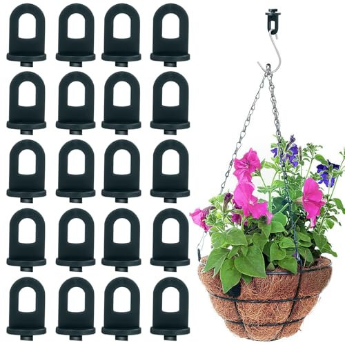 Kleemeiero 50PCS Clips pour Serre Suspensions pour Serre Crochet de Serre en Plastique Accessoires de Serre pour Panier Suspendu Pinces de Fixation pour Serre Pinces Torsadées pour Serres pour Jardin