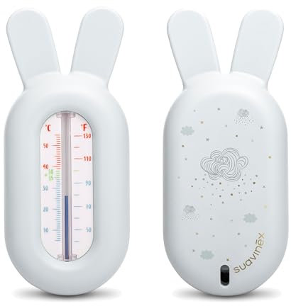 Suavinex, Badethermometer Baby +0 Monaten, Wasserthermometer, Ohne Quecksilber, Präzise und mit Farbskala, Robust und Einfach zu Dedienen, Dreams Blau