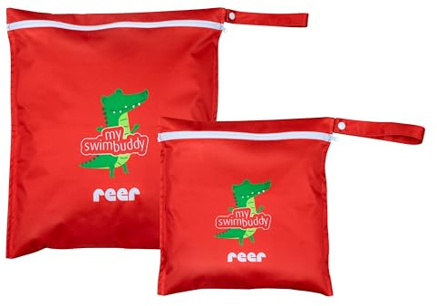 reer myswimbuddy Wetbag | Set mit 2 Größen | Nassbeutel für Kinder und Erwachsene | Wasserdichtes Material | Perfekter Badebeutel fürs Schwimmbad oder den Strand | Wasserabweisend und Auslaufsicher
