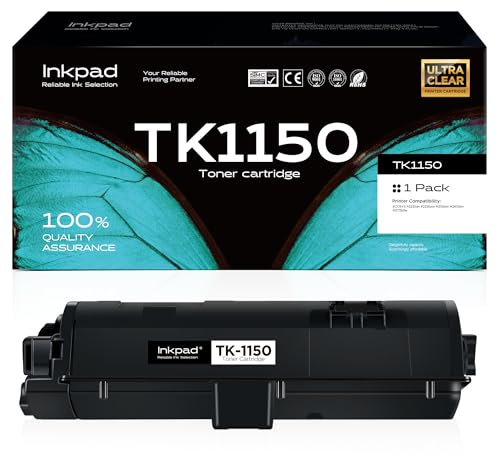 iNKPAD Toner TK1150, TK-1150 kompatibel für Kyocera Ecosys P2235DN M2135DN P2235DW P2235D M2635DN M2735DW (1 Schwarz, 3.000 Seiten)