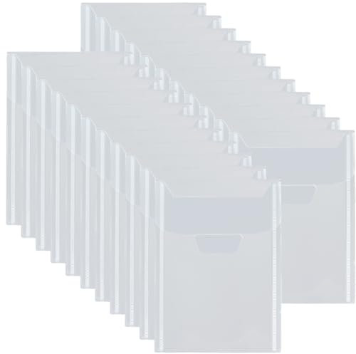 GORGECRAFT 50Stk Stanz Aufbewahrungstaschen Stempeltaschen 18x13cm Wiederverschließbare Durchsichtige Kunststoff Stanzungen Umschlagtaschen Bastel Organizer Haltetasche Für Aktenalbum Aufbewahrung
