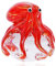 EUSTUMA Mundgeblasene Oktopus-Figur aus Glas, Meerestier-Ornament für Aquarium, Meerestier-Kollektion als Geburtstagsgeschenk, Büro-Briefbeschwerer aus Glas für den Schreibtisch