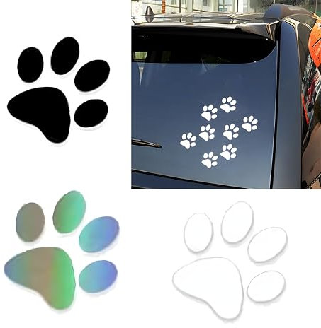 48 Stück Hundepfoten Pfoten Pfötchen Hund Katze Aufkleber Sticker für Auto Motorrad Wand Laptop Möbel, Paws Dog Paws Paws Aufkleber Pack für Auto oder Motorrad, Fahrrad oder Roller