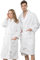 Hammetex Bademantel Unisex für Damen und Herren, Ultraweicher Qualitat Flausching Kuschelig Plüsch Lange Leichter Morgenmantel für Paare mit Taschen, Weiß
