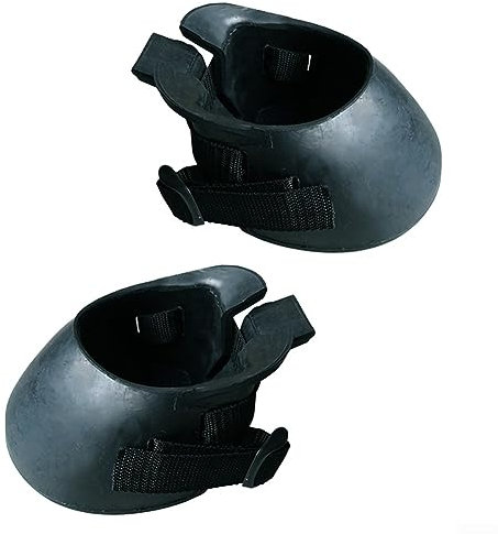 Hufschuhe aus schwarzem Gummi für rutschfeste Hufschutzschuhe für Pferde, 151 x 143 mm, 2 Stück