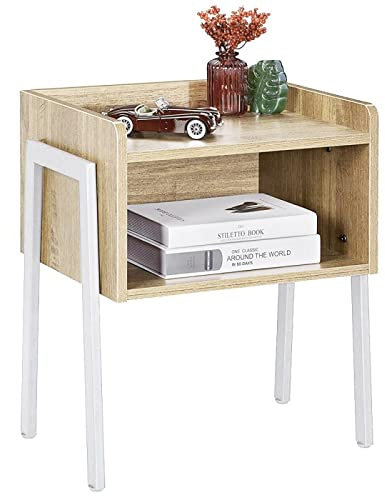 DMMFTERL Beistelltisch, Nachttisch, moderner, einfacher Nachttisch, Industrie-Stil, Schlafzimmerschrank, Nachttische, moderner Spind, Nachttisch (B2, 42 x 35 x 52 cm)