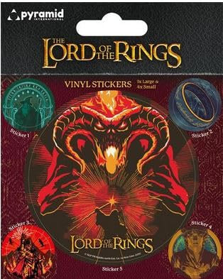 Scifi Planet 'Der Herr der Ringe' Aufkleber - Rot, Vinyl, Fantasy, Modern, Kreis, Stern, Herz, Indoor, Sticker