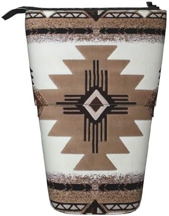 IguaTu Erweiterbares Federmäppchen, Motiv: Strauß Narzissen, Teleskop-Schreibwaren-Organizer, strapazierfähiges Oxford-Gewebe, Mehrzweck-Tasche für Stifte, Make-up, Indianer, Einheitsgröße,