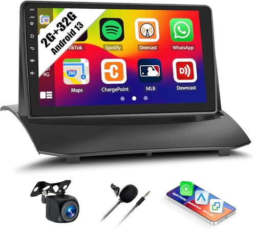 SIXWIN Android Car Stereo for Ford Fiesta 2009-2014 2G+32G with CarPlay Android Auto Mirror Link 26UI 9 Inch Touch Screen Car Radio Bluetooth GPS Navigation WiFi HiFi FM Radio SWC Backup Camera