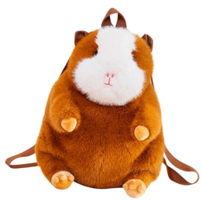 perfeclan Plüsch Meerschweinchen -Rucksack -Reisetasche für Frauen im Freien Foto Requisite Valentinstag, Braun