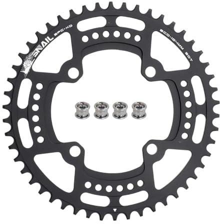 104 BCD Narrow Wide Kettenblatt 50T | Runden Design 7075-T6 Flugzeugaluminium Hartanodisierung Anti-Kettenabwurf Design | Für Shimano/SRAM 7-12 Speed MTB/Rennrad