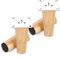 Lot de 4 pieds de rechange en bois pour meubles, 25 cm, pour canapé, table basse, lit et banc, design en bois massif