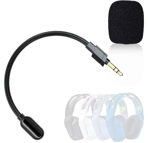 Zosvoses G733 Microfono di ricambio compatibile con Logitech G733 Lightspeed Wireless Gaming Headset, microfono rimovibile da 3,5 mm per PC, Xbox One, PS4, PS5