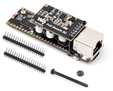 ESP32-S3 Ethernet Entwicklungsboard mit PoE Modul, Onboard 10/100Mbps RJ45 ETH Port, Kamera Schnittstelle, Typ-C Port, TF Card Slot, WiFi&Bluetooth Unterstützung, 240MHz Dual Core Prozessor