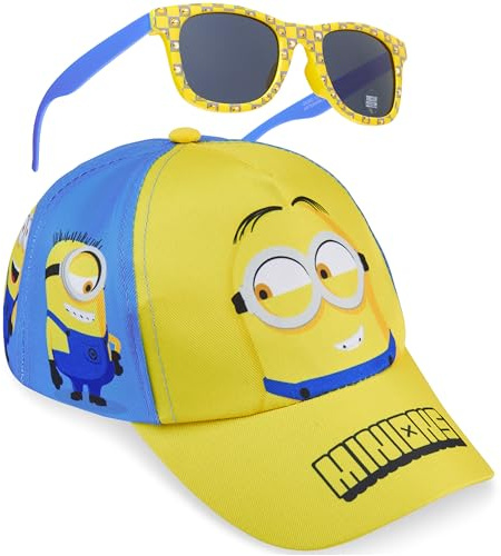 Paw Patrol | Minions Cappello Baseball Occhiali da Sole Bambino, Cappellino con Visiera 100% Protezione UV Occhiali Sole