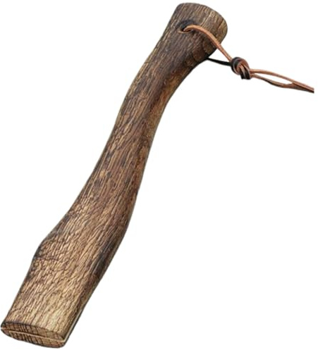 Manche de Hache en Bois de hêtre 13 Pouces, Remplacement Manche Hache avec cale, hachette texturée Lisse avec Boucle, poignées Courtes résistantes aux Chocs pour la Coupe du Bois chauffag