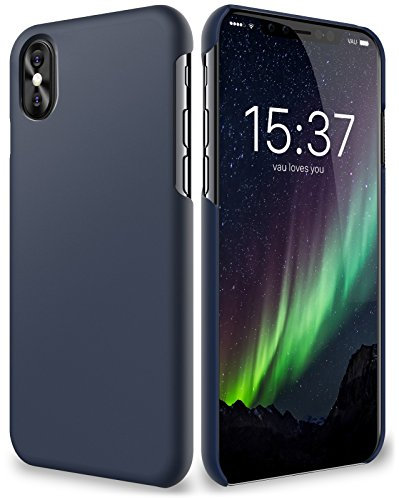 vau SlimShell Case Hülle kompatibel zu Apple iPhone X - Schutzhülle, Tasche Rückseite (Electric blau)