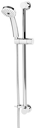Bristan Casino Shower Kit with 650mm Riser Rail and Single Mode Function Chrome Plated Handset with Rub Clean Nozzles (CAS KIT01 C)