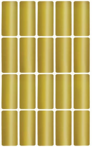 Aufkleber Gold 40 mm x 19 mm Sticker - 4 cm x 1,9 cm viereckige Etiketten 300 Stück von Royal Green