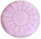 Poufs&Pillows Premium Echt Leder Pouf - Handgefertigt - Gefüllt geliefert - Ottoman, Sitzsack, Fußhocker (Rosa)