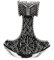 Kiss of Leather Colgante del martillo de Thor de plata de ley 925 n.º 347, Plata esterlina, Sin piedras preciosas