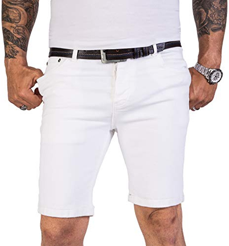 Rock Creek Jeans Shorts Herren Stretch Kurze Hose Denim RC-2205 Weiß W31