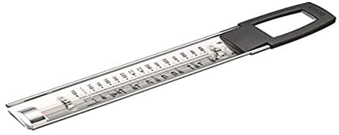 Taylor Pro Thermomètre de Cuisine pour Confiture, Jauge de Température pour la Cuisson de Confiture, Sucre, Caramel, Confiserie, Fritures avec Poignée Tactile, Acier Inoxydable Argent / Noir