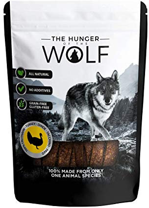 The Hunger of the Wolf Hundesnack für Hunde aller Rassen, 100% Putenfleisch - 0.2 kg
